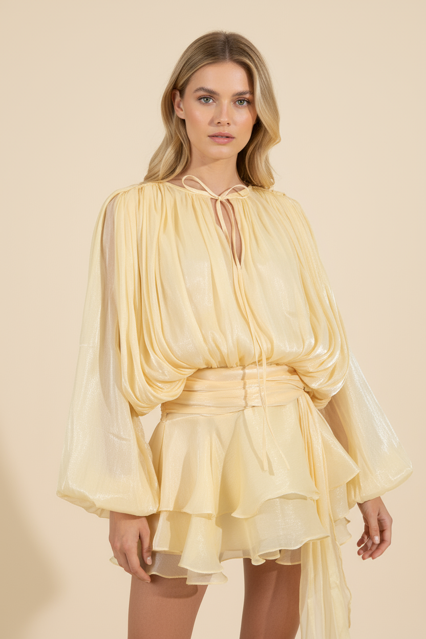 Sophia | Women's Mini Dress Ruffle Sequin Summer Race Day