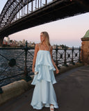 Stevie | Women's Maxi Dress Ruffle Satin Summer Wedding Guest