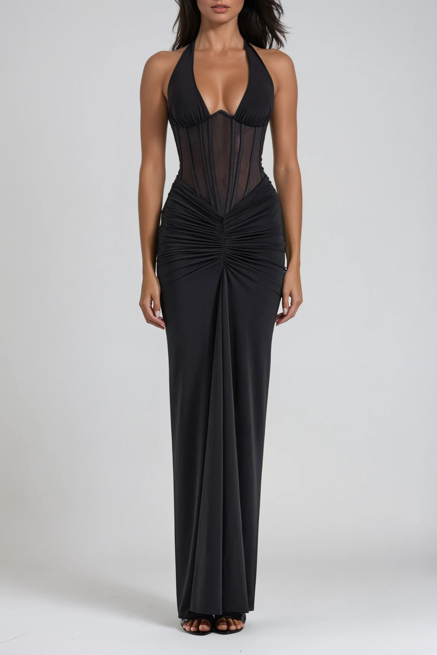 Verity | Women's Maxi Dress Corset Satin Summer Formal Evening