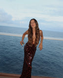Veronica | Women's Maxi Dress V-Neck Sequin Summer Wedding Guest