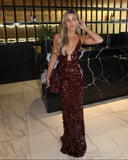 Veronica | Women's Maxi Dress V-Neck Sequin Summer Wedding Guest