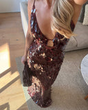 Veronica | Women's Maxi Dress V-Neck Sequin Summer Wedding Guest