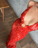 Veronica | Women's Maxi Dress V-Neck Sequin Summer Wedding Guest