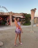 Violet | Women's Mini Dress High Neck Sequin Summer Party
