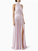 Dorien | Women's Maxi Dress Halter Neck Satin Summer Wedding Guest