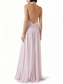 Dorien | Women's Maxi Dress Halter Neck Satin Summer Wedding Guest