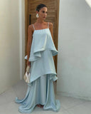 Stevie | Women's Maxi Dress Ruffle Satin Summer Wedding Guest