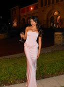 Rae | Women's Maxi Dress Corset Satin Summer Wedding Guest
