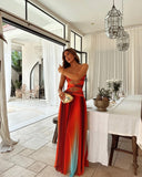 Wren | Women's Maxi Dress Strapless Satin Summer Wedding Guest