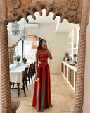 Wren | Women's Maxi Dress Strapless Satin Summer Wedding Guest