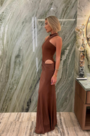 Zara | Women's Maxi Dress Halter Neck Satin Summer Wedding Guest