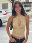 Zoey | Women's Top Keyhole Chiffon Summer Party