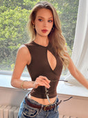 Zoey | Women's Top Keyhole Chiffon Summer Party